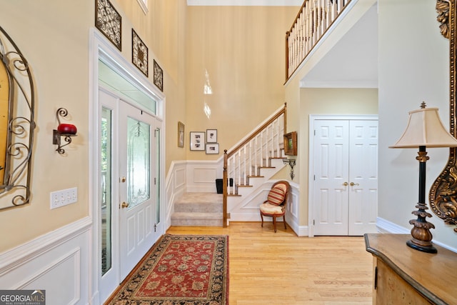 entrance foyer featuring light hardwood / wood-style flooring