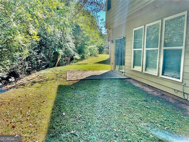 view of yard featuring a patio