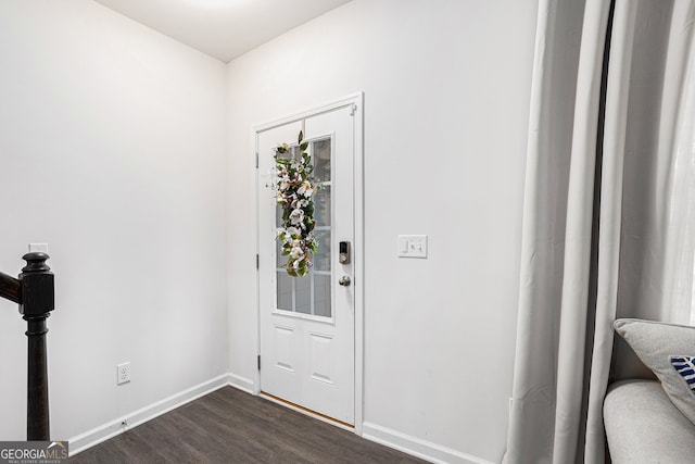 entryway featuring dark hardwood / wood-style floors