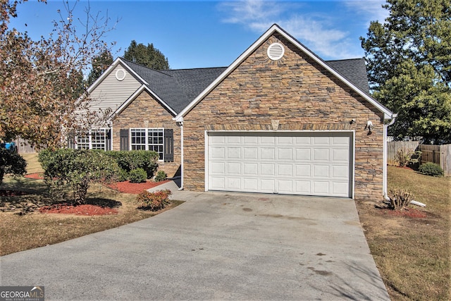 front facade featuring a garage