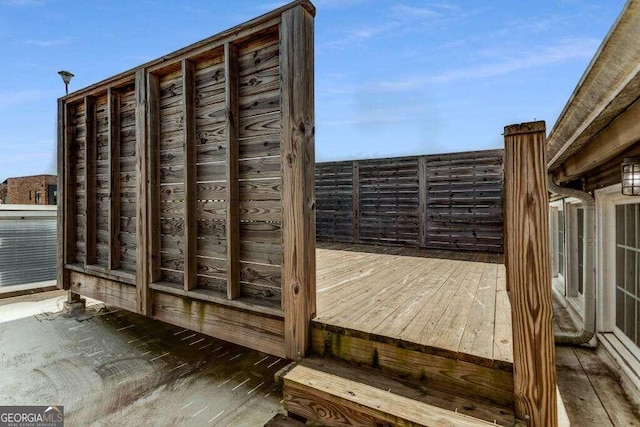 view of wooden terrace