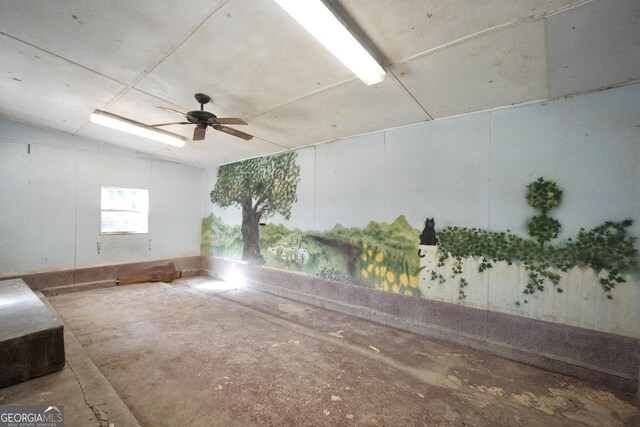 basement with dark wood-type flooring