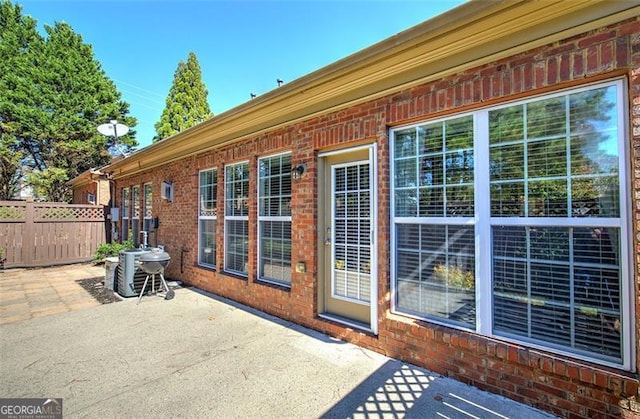 view of patio / terrace with central air condition unit