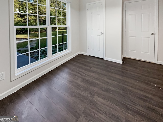 interior space featuring dark hardwood / wood-style floors