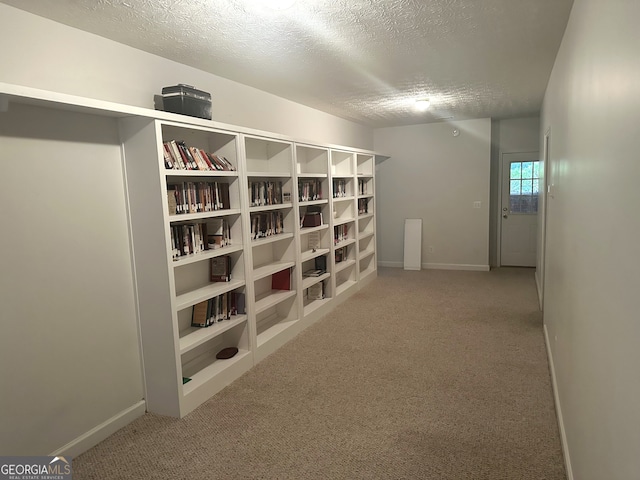 spacious closet with light carpet