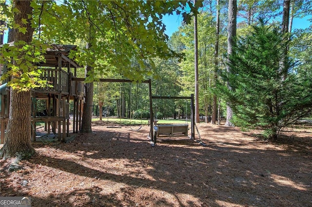 view of jungle gym