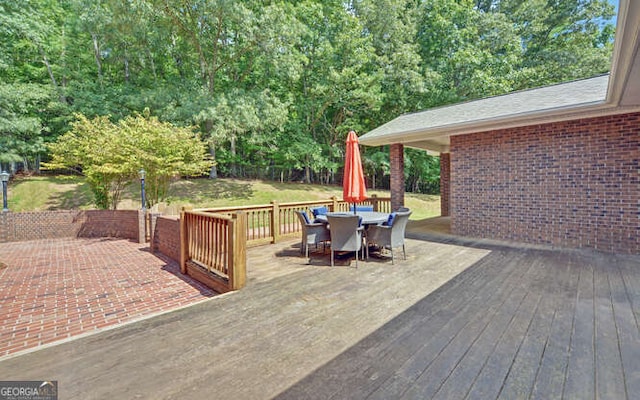 view of wooden terrace