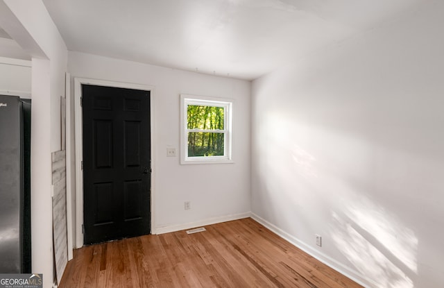 interior space with light wood-type flooring