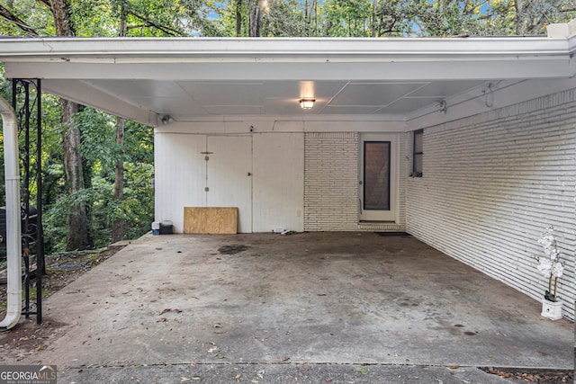 view of patio with a carport