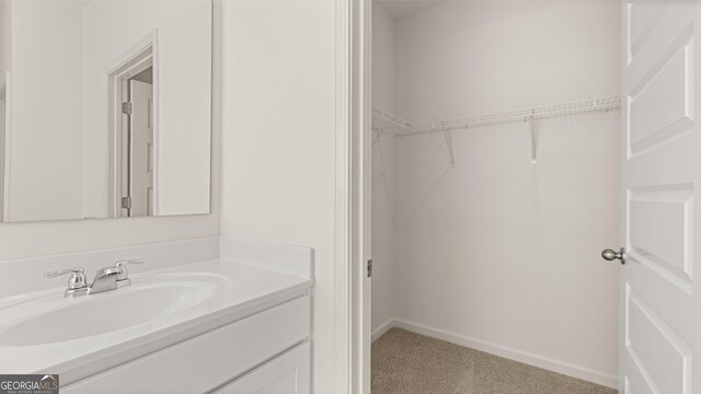 bathroom with vanity