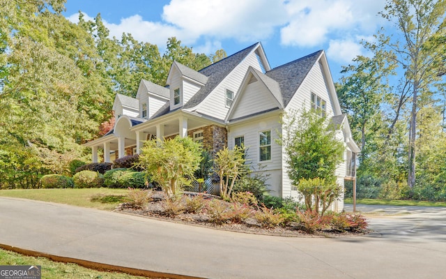 715 Cross Creek Dr, Toccoa, GA 30577 - view of property exterior featuring driveway and a porch
