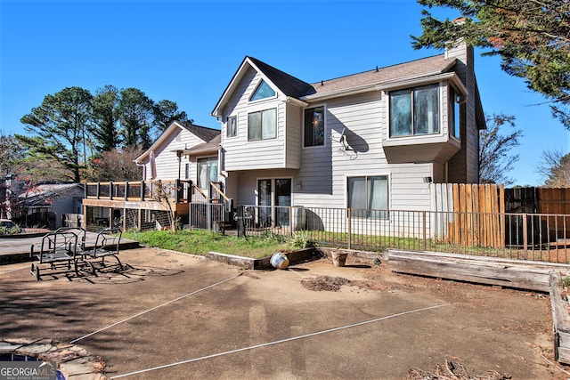 rear view of property with a patio