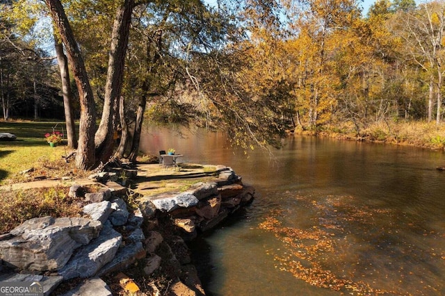 view of water feature