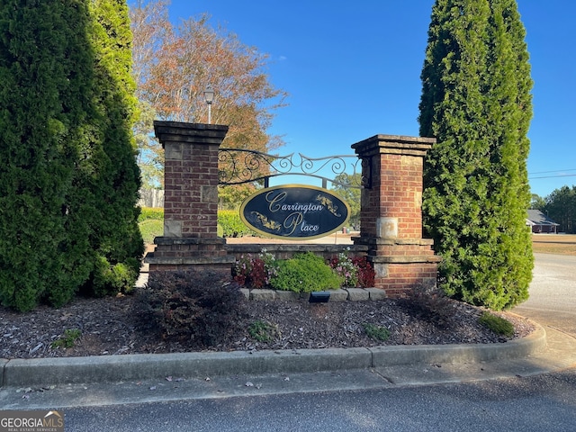 view of community sign