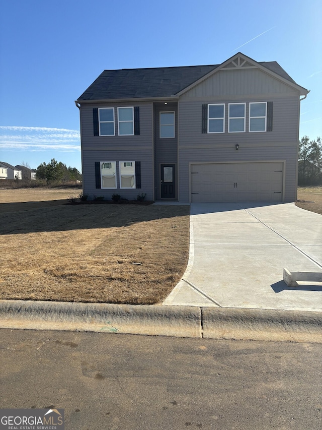 view of front of home featuring a garage