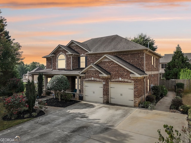 craftsman inspired home with a garage