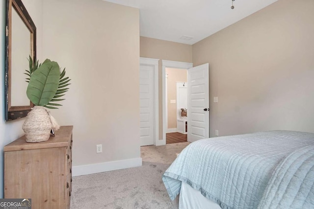 view of carpeted bedroom