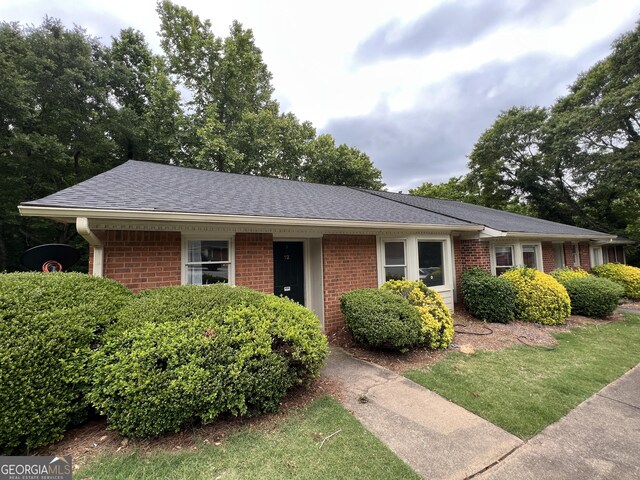 view of single story home