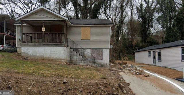 view of front of home