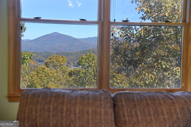 details featuring a mountain view