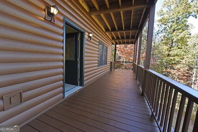 view of wooden deck