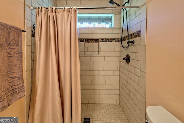 842 Saddleback Cir Unit 36, Sky Valley, GA 30537 - full bathroom featuring a shower stall and toilet