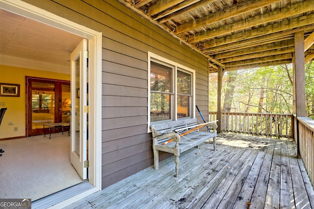 view of wooden terrace