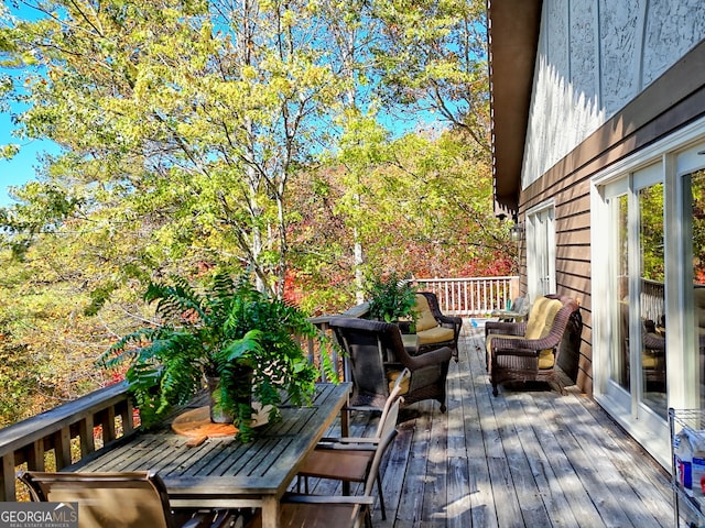 842 Saddleback Cir Unit 36, Sky Valley, GA 30537 - deck with an outdoor living space