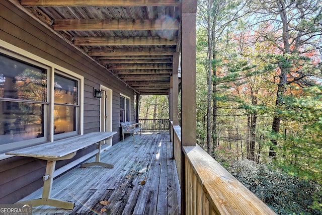 842 Saddleback Cir Unit 36, Sky Valley, GA 30537 - view of wooden deck