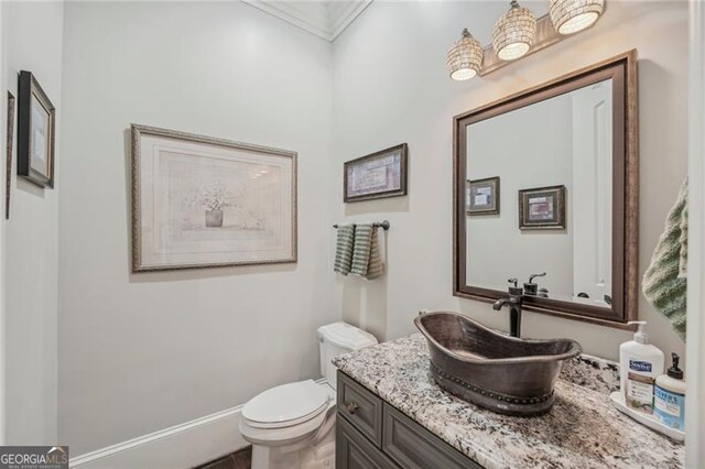 office space featuring dark hardwood / wood-style flooring, ornamental molding, and plenty of natural light