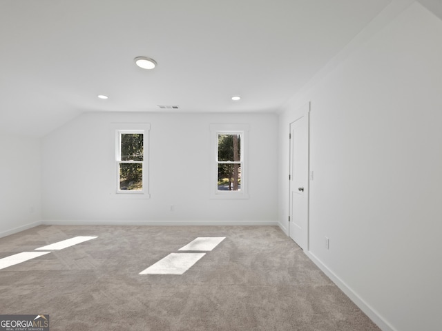 interior space with lofted ceiling