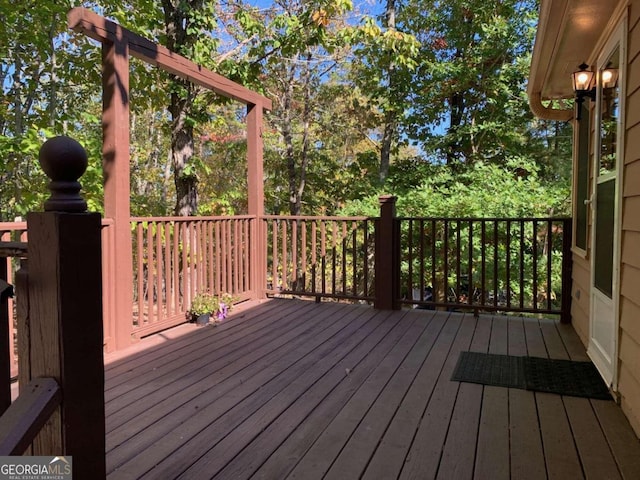 view of wooden terrace