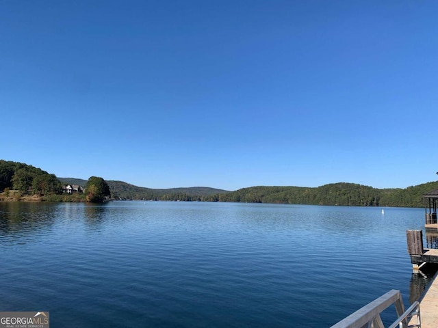 exterior space with a boat dock