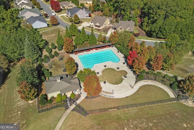 birds eye view of property