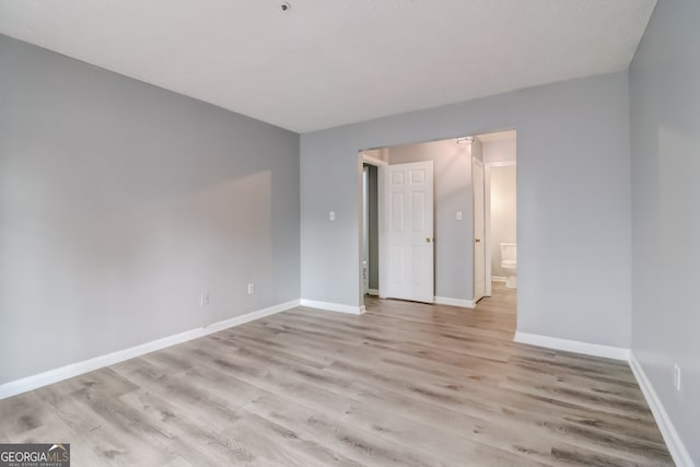 empty room featuring light hardwood / wood-style floors