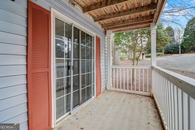 balcony with a porch