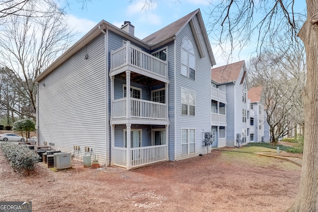 view of property with central AC