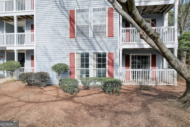 exterior space with a balcony