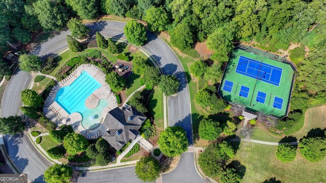 birds eye view of property