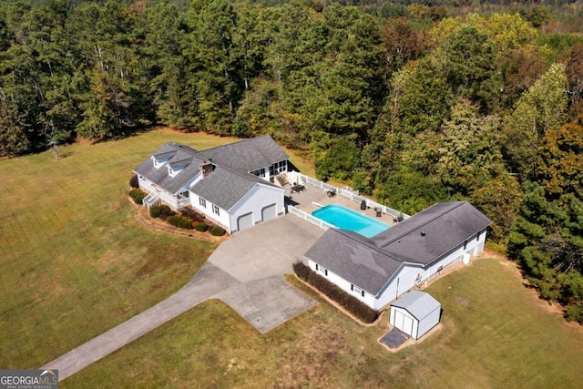 birds eye view of property