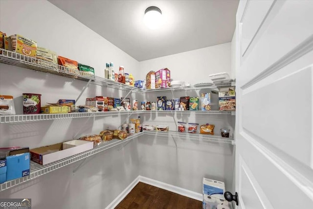 view of pantry