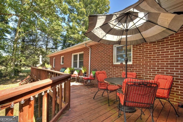 view of wooden deck