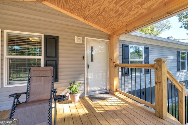 view of wooden deck