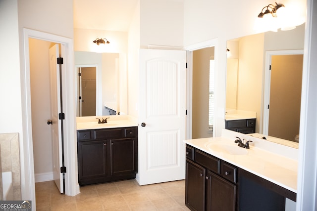 bathroom with vanity