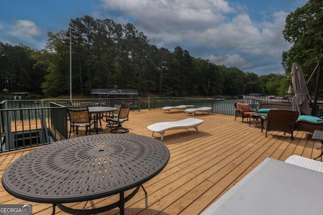 view of wooden terrace