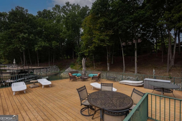 view of wooden terrace