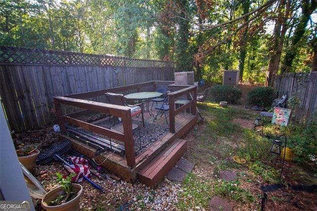 view of wooden terrace