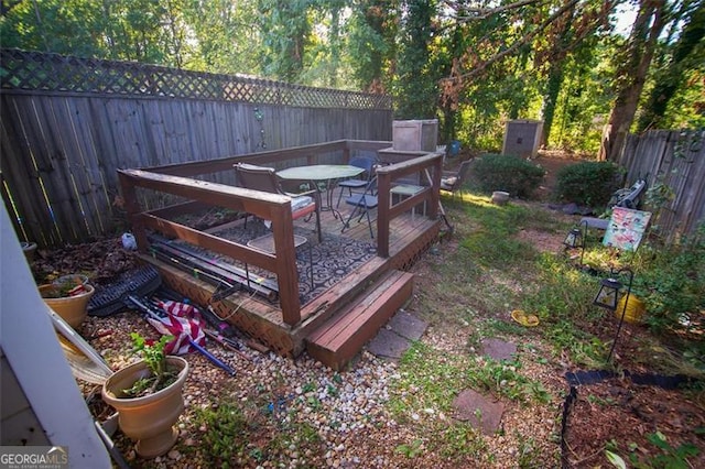 view of wooden terrace