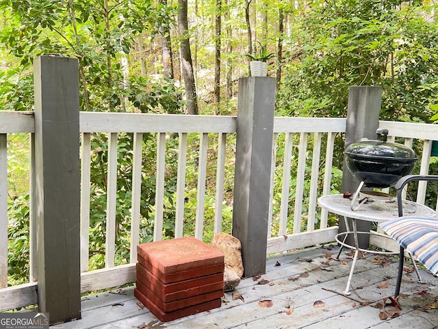 view of wooden deck