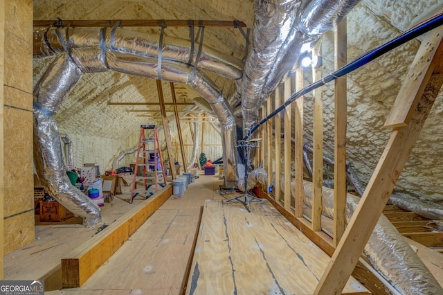 view of attic